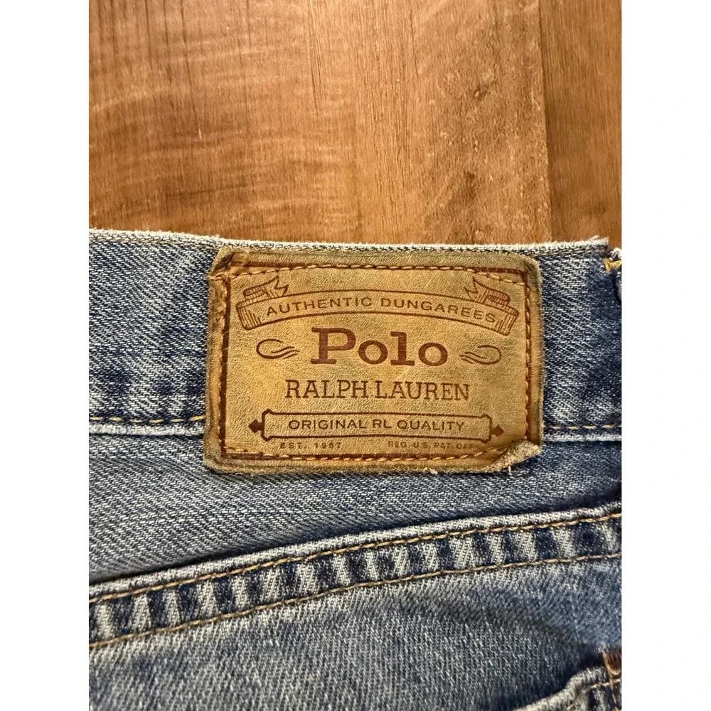 Polo Ralph Lauren Jeans Mens 32x30 Light Wash Straight Leg Authentic Dungarees